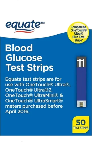 Vista 2 de Tiras de prueba de glucosa en sangre, 50 unidades Ideal para kit de monitor de glucosa, pruebas de diabetes Compatible con medidores OneTouch