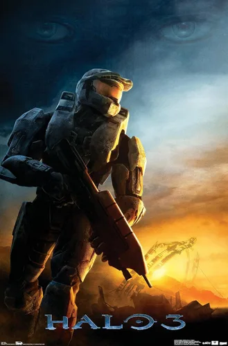 Vista 10 de Trends International Halo 3 - Póster de pared del Despertar, 14.725 x 22.375 pulgadas, versión con marco de madera tipo granero