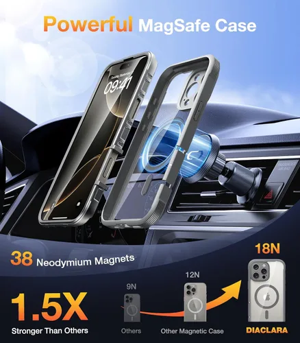 Vista 618 de DIACLARA - Funda transparente compatible con iPhone XR 6.1 pulgadas 2018