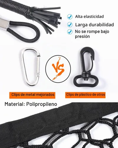 Vista 6 de Red de carga para Toyota Highlander - Organizador de almacenamiento de maletero elástico resistente estilo sobre para Highlander 2014-2025, Red