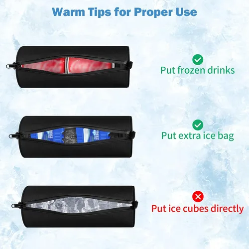 Vista 5 de KENOBE Paquete de 2 bolsas de golf aisladas con correas para el hombro, estuche portátil para campamento, impermeable, suave, compacta, para cerveza