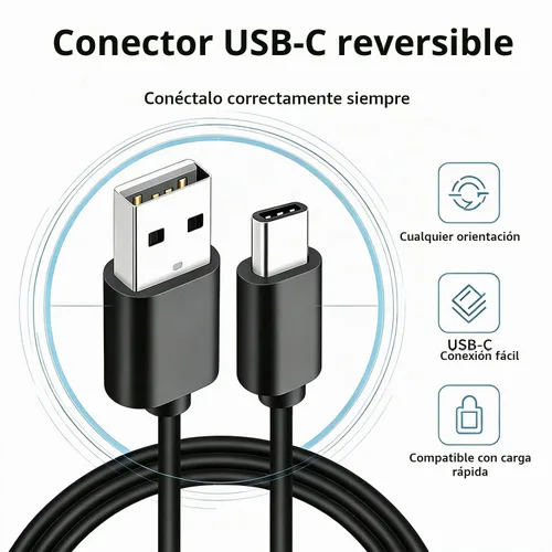 Vista 4 de Suptig Cable USB A a USB C, paquete de 2 cables de carga compatibles con teléfono, Gopro Hero 13/hero12/11/10/9/8/7/6/5/hero Session gopro max cable