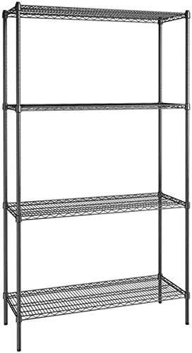 Vista 43 de Kit de 4 estantes de epoxi verde NSF de 21 x 72 pulgadas con postes de 86 pulgadas, estantería de almacenamiento resistente, kit de estantería