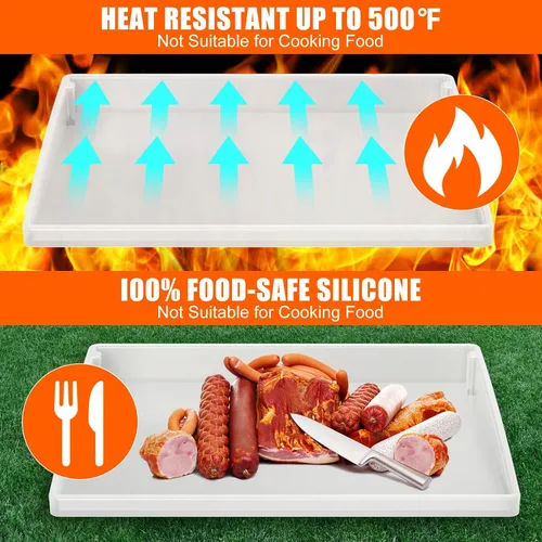 Vista 6 de Funda de parrilla de silicona para Blackstone - 28 pulgadas de cobertura verdadera y completa, resistente, apta para alimentos, protectora