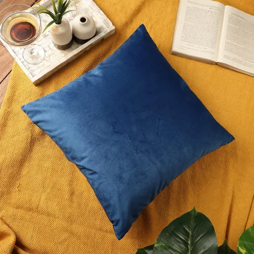 Vista 4 de RELY+ Paquete de 2 fundas de almohada de terciopelo de 18 x 18 pulgadas, suaves, acogedoras, lisas, decorativas, fundas de cojín de lujo para sofá