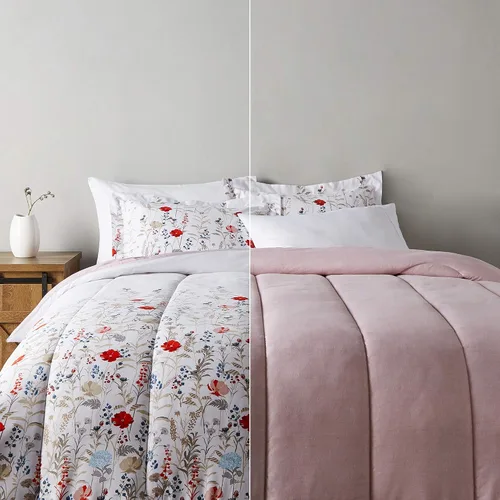 Vista 9 de Amazon Basics - Juegos de edredón tamaño Twin/Twin XL, ropa de cama reversible de microfibra ultra suave y ligera de 2 piezas, azul denim/rayas