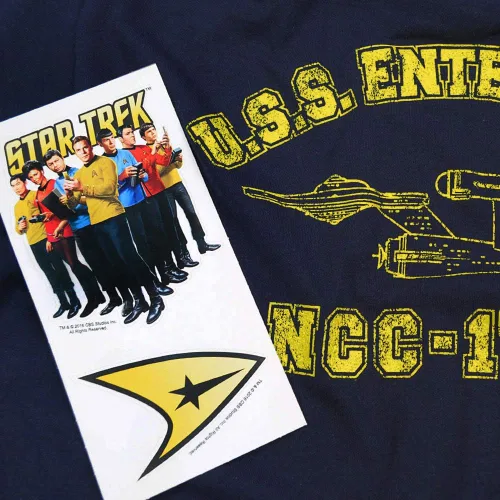 Vista 5 de Popfunk Sudadera con capucha y calcomanías clásicas de Star Trek