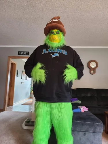 Vista 8 de WPOYM Máscara de Navidad para cosplay accesorios de máscara de monstruo verde accesorios de disfraz de mascarada máscara de cabeza completa de látex
