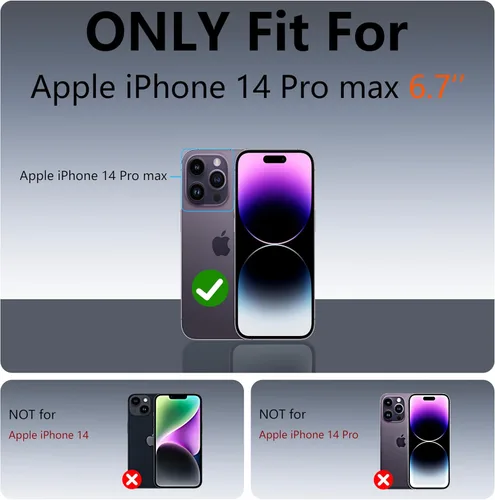 Vista 2 de Funda para iPhone 13 Pro Max y iPhone 14 Pro Max, [compatible con MagSafe] [prueba anticaídas de 10 pies] [2 protectores de pantalla de TPE]