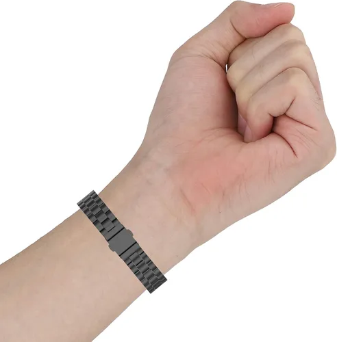 Vista 6 de Senter Correa de repuesto de acero inoxidable para reloj inteligente Xiaomi Mi Band 5 y Mi Band 6