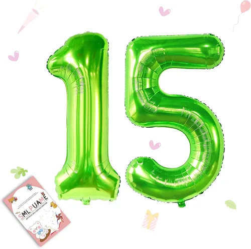 Vista 137 de Globos grandes de 40 pulgadas de números del 0 al 9, globos numéricos para decoración de fiesta de cumpleaños, globos de helio de aluminio