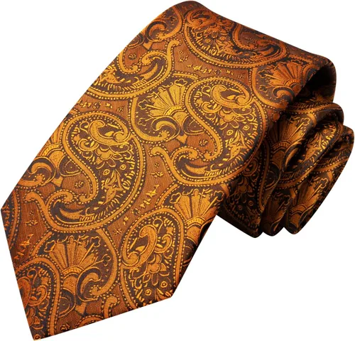 Vista 212 de Hi-Tie Corbatas de seda para hombre, diseño de cachemira a rayas, con bolsillo, gemelos cuadrados, conjunto formal de negocios