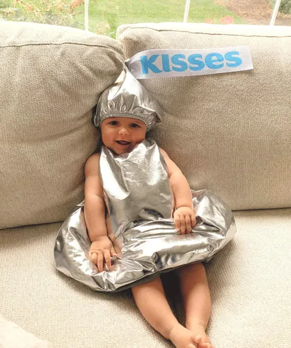 Vista 4 de Disfraz infantil Hershey Kiss Plateado