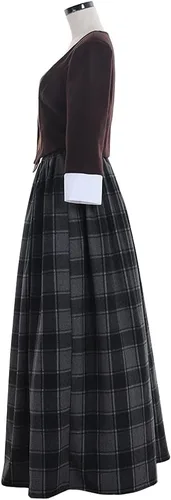 Vista 3 de Vestido de cosplay de Claire Fraser de las Tierras Altas escocesas para mujer de Outlander