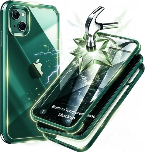 Vista 14 de Funda para iPhone 11 con protector de pantalla [vidrio templado 9H integrado], protección de cuerpo completo 360 de doble capa protectora
