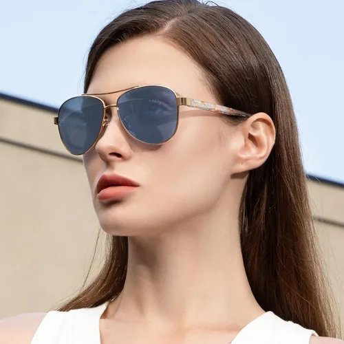 Vista 61 de CARFIA Gafas de sol polarizadas para mujer, protección UV, brazos de acetato, marco de metal, sombras para mujer, CA3216