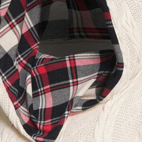 Vista 5 de LELEBEAR Sudadera con capucha de manga larga para mujer, con botones de empalme a cuadros, estilo bohemio, ropa de otoño e invierno