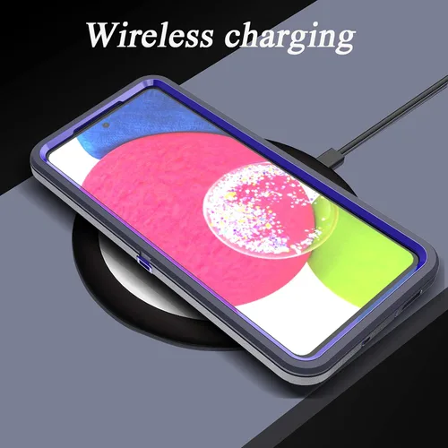 Vista 12 de YmhxcY Funda A53 5G, a prueba de caídas, 3 capas, duradera, a prueba de golpes, protección contra caídas, funda protectora de goma sólida mate