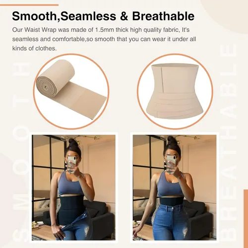 Vista 6 de FeelinGirl Waist Trainer Wrap for Women Tummy Control Waist Shaper with Loop