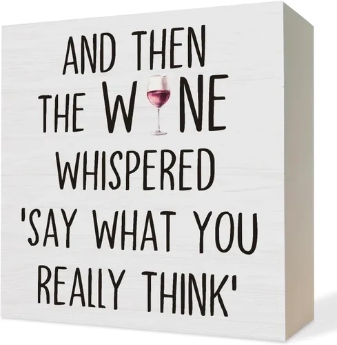 Vista 16 de Cartel de madera de champán rosa divertido, regalo de anfitriona de champán para mujeres, diseño de vino espumoso Grandmillennial, placa decorativa