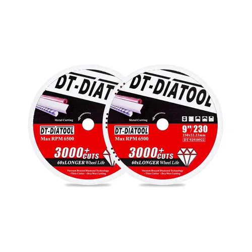Vista 10 de DT-DIATOOL Ruedas de corte de diamante de 4 x 7/8 "para cuchillas de corte de metal de acero y hierro para amoladora angular