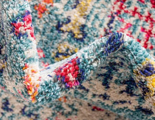 Vista 10 de Unique Loom Colección Monterey - Alfombra de área Adobe (2' x 3' 1" Rectángulo Azul/Beige)