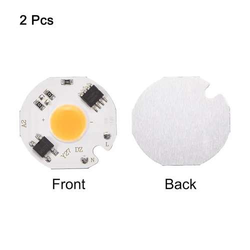 Vista 4 de MECCANIXITY Bombilla LED de chip 110 V 5 W blanco cálido 3000-3200 K sin conductor de alta potencia Floodlight Módulo de lámpara de aluminio Junta