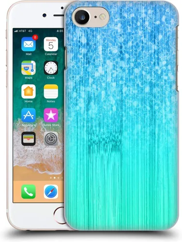 Vista 8 de Head Case Designs - Carcasa rígida para iPhone 7, iPhone 8 y iPhone SE 2020, diseño de flores, color azul