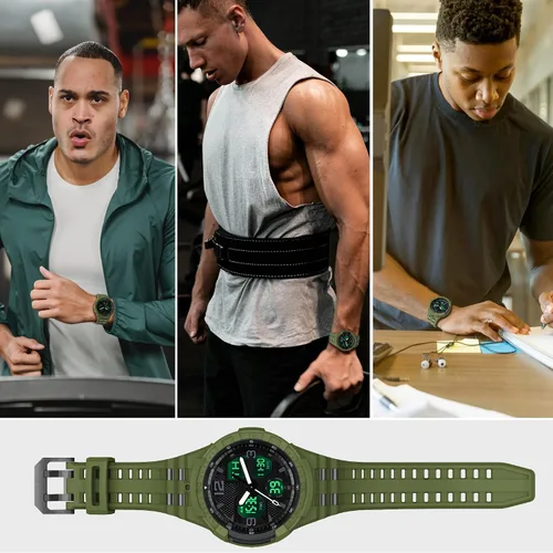 Vista 7 de Correa compatible con Samsung Galaxy Watch 6 Classic de 1.850 in, funda resistente de una pieza con correa (2023)