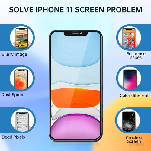 Vista 4 de Pantalla de repuesto para iPhone 11 con altavoz LCD de 6.1 pulgadas 3D Touch Digitizer Display Full Assembled Proximity Sensor Repair Front Glass