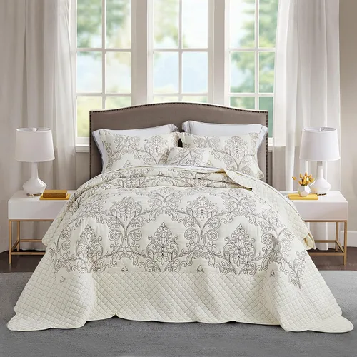 Vista 29 de CHIXIN - Juego de colcha tamaño King/Cal King extragrande, diseño de Navidad, microfibra ligera y suave, 4 piezas