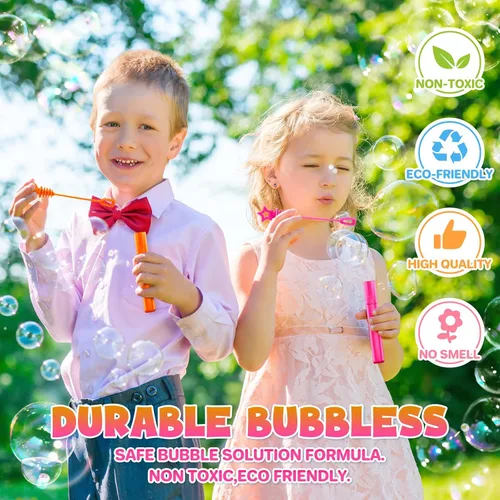 Vista 4 de 36 piezas de varitas mini para burbujas, surtido de juguetes para fiestas de cumpleaños, Halloween, bolsas de regalos, premios de carnaval, bodas