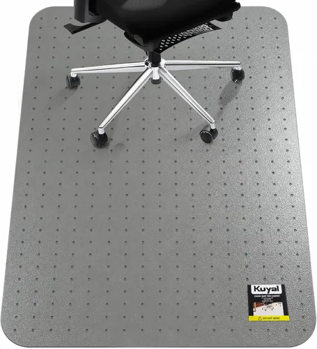 Vista 14 de Alfombrilla para Silla de Oficina Kuyal para Alfombra, 32x48 Transparente de Alta Resistencia, Protector Bajo Escritorio para Pisos Alfombrados