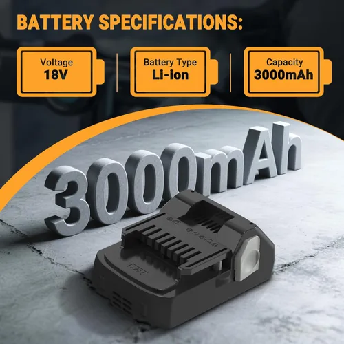 Vista 3 de Shentec Paquete de 2 baterías de 3.0Ah 18V compatibles con Hitachi BSL1815X