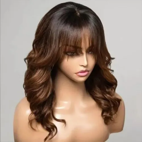 Vista 14 de Peluca de cabello Remy brasileño ondulado 4/30, cabello Remy brasileño prearrancado de 13 x 6, peluca de encaje frontal HD, sin pegamento, peluca
