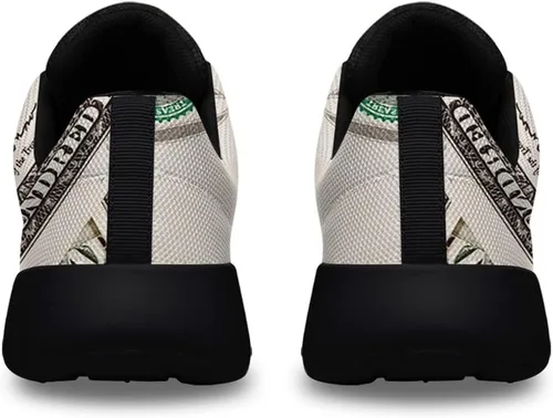 Vista 4 de Zapatillas de deporte ultraligeras para correr con estampado de billetes de 100 dólares para caminar