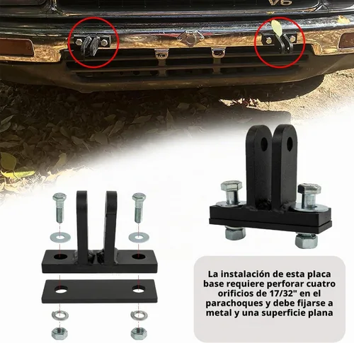 Vista 4 de BX88230 kit de soporte de placa base de montaje de perno para barras de remolque Blue Ox, soporte de placa base de barra de remolque BX Tabs