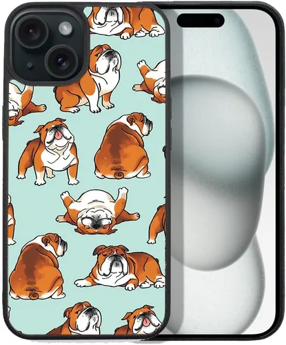 Vista 12 de FINCIBO Funda protectora de goma suave antiarañazos, a prueba de golpes, compatible con Apple iPhone 15 de 6.1 pulgadas 2023, libro de composición