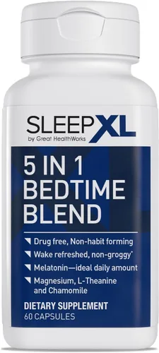 Vista 7 de Suplemento para el sueño SleepXL Fórmula sin formación de hábito - Duerma más rápido y duerma más tiempo - 5 ingredientes clave incluyen melatonina