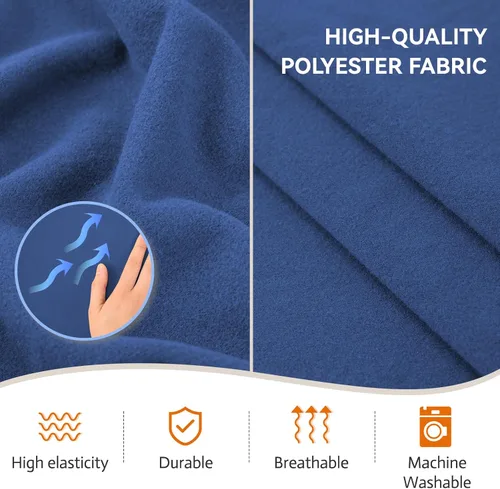 Vista 4 de KEKUOU Fundas elásticas para sofá de 3 piezas para sofá de 2 cojines, aptas para mascotas, fundas de sofá, lavables, suaves, elásticos y protectores