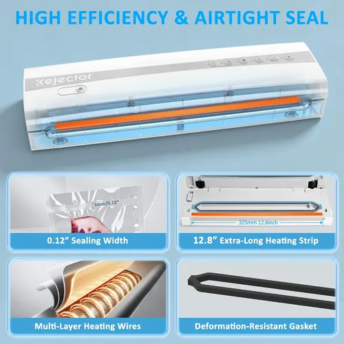 Vista 13 de 11-in-1 Vacuum Sealer for Food, Dry & Wet Auto Seal, Smart Moisture Sensor White