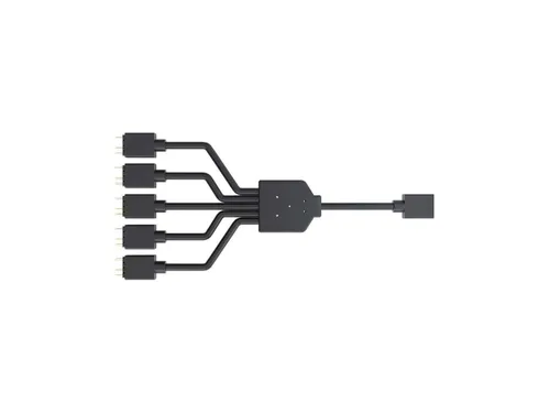 Vista 3 de Cooler Master Cable divisor ARGB de 1 a 5 V / 5 V - Compatible con RGB direccionable de 3 pines - Cable de sincronización LED para soporte