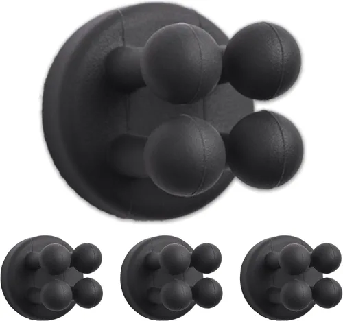 Vista 9 de 6 soportes de silicona impermeables para cepillos de dientes, ganchos autoadhesivos multifunción para colgar llaves, ropa, toalla, cable