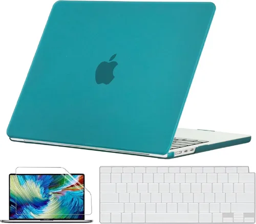 Vista 23 de GVTECH Funda para MacBook Air de 13 pulgadas (2010-2017) A1369 A1466 carcasa rígida de plástico, carcasa negra