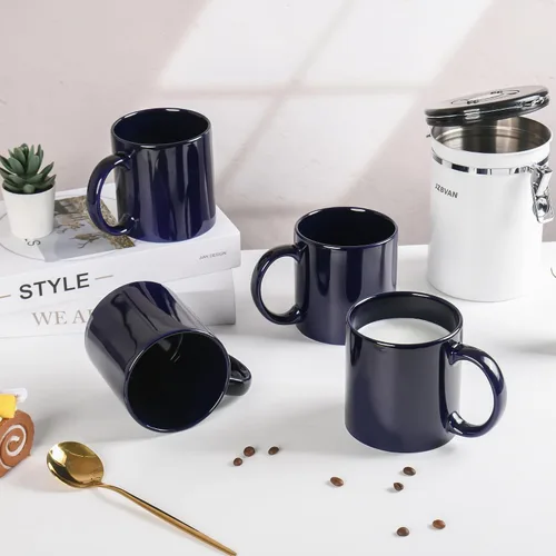 Vista 7 de BYCNZB Juego de 4 tazas de café de cerámica súper grandes de 22 onzas (cobbalto)