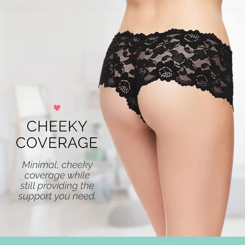 Vista 2 de JENNY JEN Zoe - Paquete de 3 calzones de encaje hipster para mujer, conjunto de bragas elásticas y atrevidas