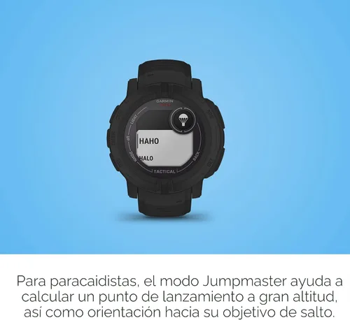 Vista 6 de Garmin Instinct 2 Solar, Edición Táctica, reloj resistente para exteriores con GPS, con capacidad de carga solar, construido para todos