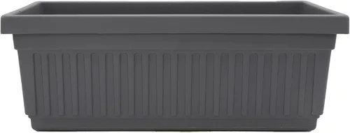 Vista 12 de The HC Companies Macetero veneciano de 18 pulgadas con tapón de drenaje, macetas de plástico ligero resistente a los rayos UV para interiores y Negro