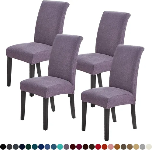 Vista 69 de Joccun - Juego de 2 fundas para sillas de comedor, fundas elásticas para sillas de comedor, fundas de asiento para sillas de comedor, funda de Negro
