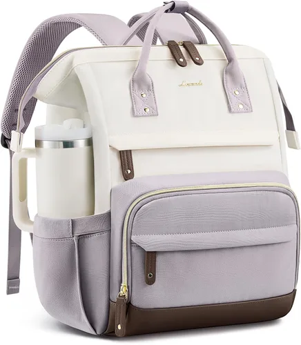 Vista 37 de LOVEVOOK Mochila para laptop para mujer, mochila de trabajo de 15.6 pulgadas con gran capacidad, bolsa de enfermera impermeable, mochila